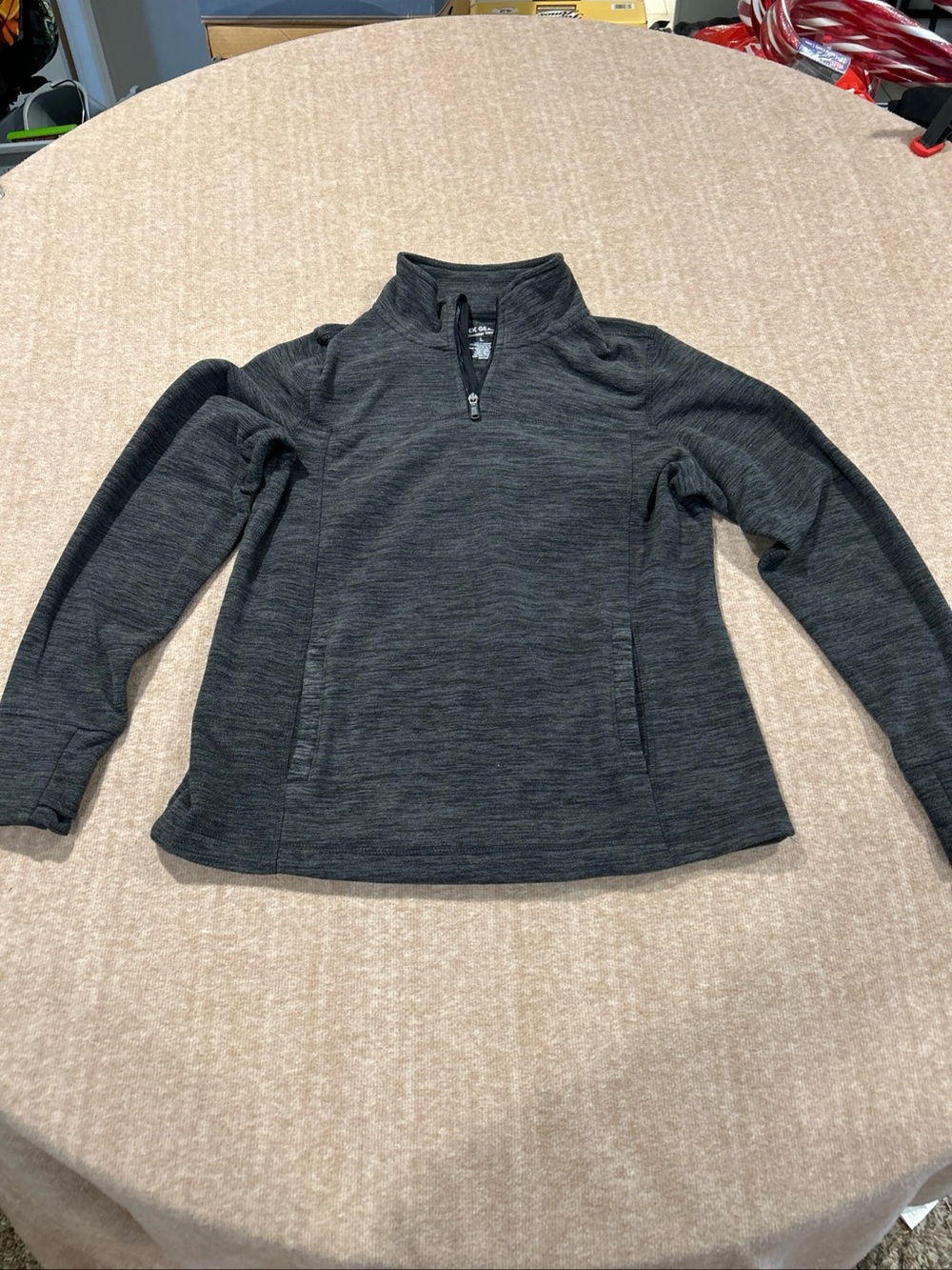 tek gear Men's Dark Gray Zip-Up Sweater